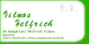 vilmos helfrich business card